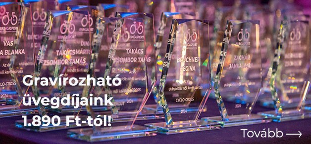 Gravírozható üvegdíj kristálydíj Jennifer