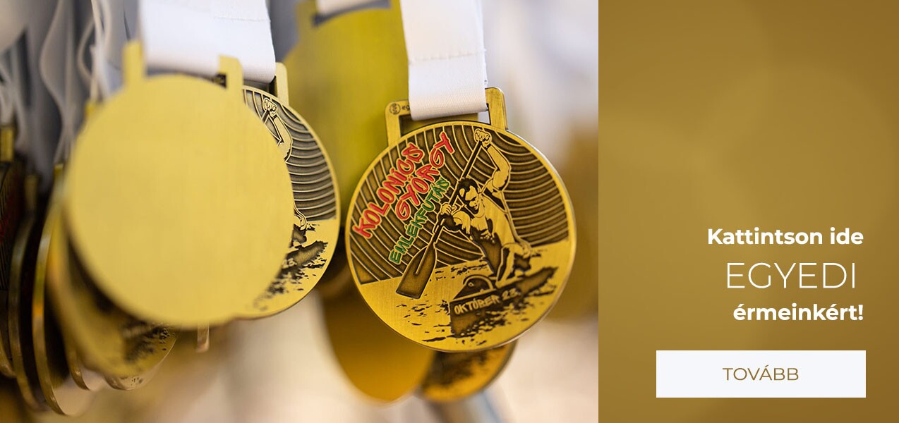 egyedi érem befutó érem