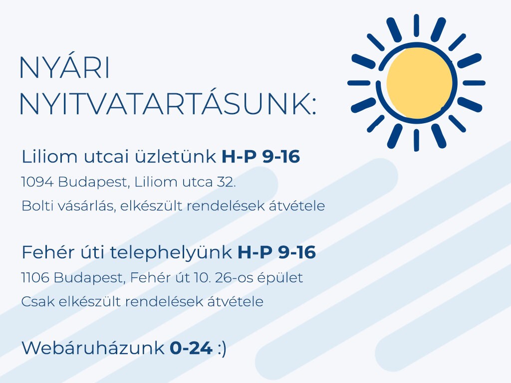 Nyári nyitvatartás a Noa Serleg üzeletében és ügyfélszolgálatán H-P 9-16