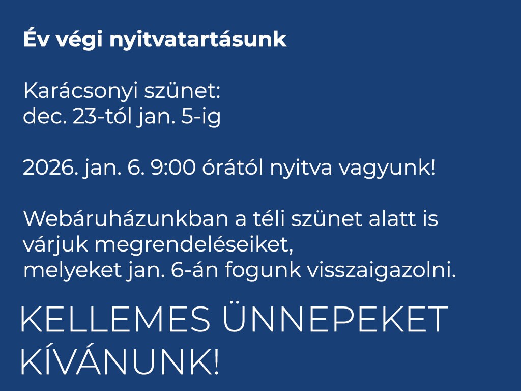 Noa Serleg karácsonyi szünet dec. 23 - jan. 5. között. Nyitás jan. 6-án.