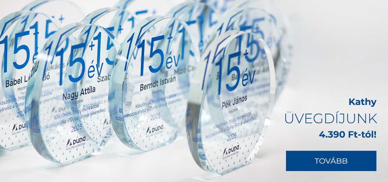 UV nyomtatható üvegdíj Kathy