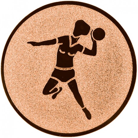 Kézilabda (női) érembetét bronz 50 mm