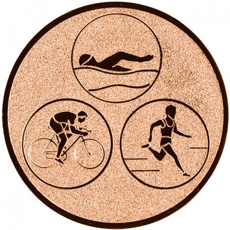 Triatlon érembetét bronz 25 mm
