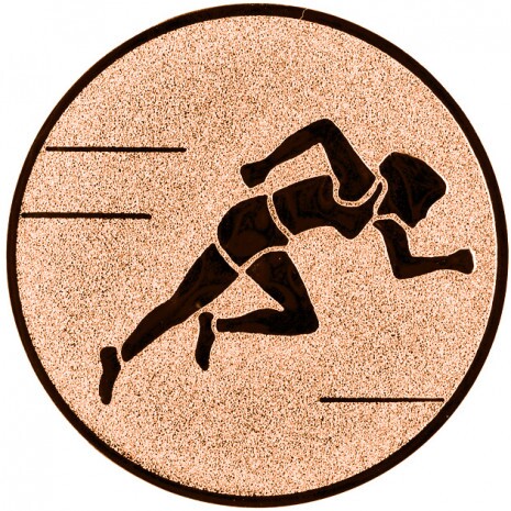 Futás (női) érembetét bronz 25 mm