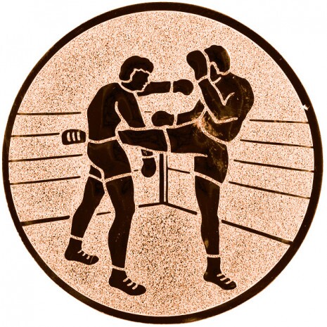 Kick-box érembetét bronz 25 mm