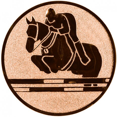 Lovaglás (díjugratás) érembetét bronz 25 mm