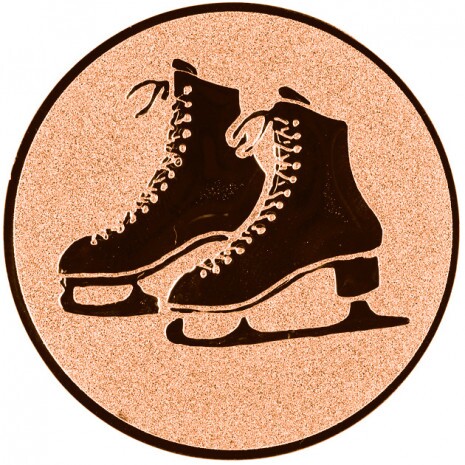 Műkorcsolya érembetét bronz 25 mm