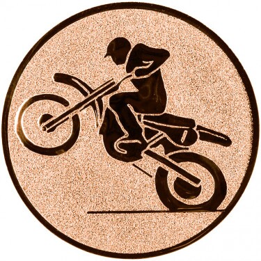 Moto-cross érembetét bronz 25 mm