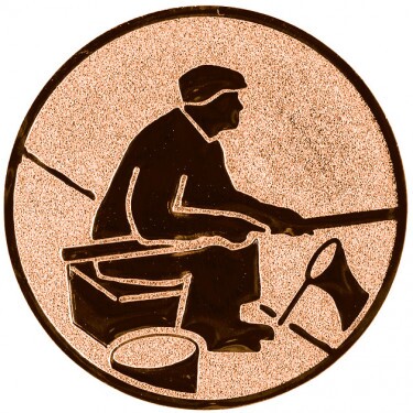 Horgászat (horgász) érembetét bronz 50 mm