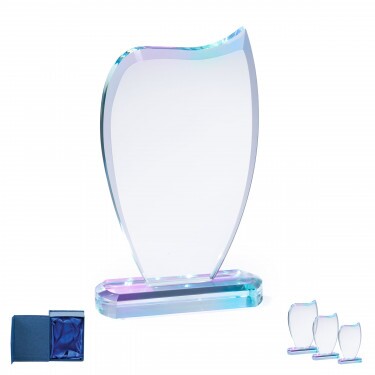 Elza gravírozható kristály díj díszdobozban