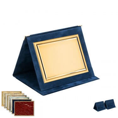 Plüss plakett mappa kék színben 25x19 cm