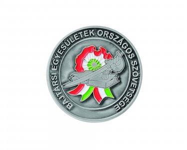 Egyedi zamak coin 40 mm, 3 színnel festve