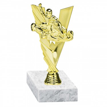 Gokart arany figura talppal