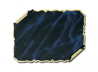 Gravírlap kék pödört szélű 13x8,5 cm