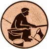 Horgászat (horgász) érembetét arany 50 mm